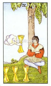 塔罗78张解释大全-圣杯四（4of Cups）